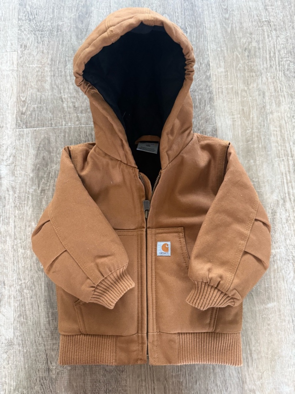 Carhartt Brown Hooded Duck Jacket - Toddler